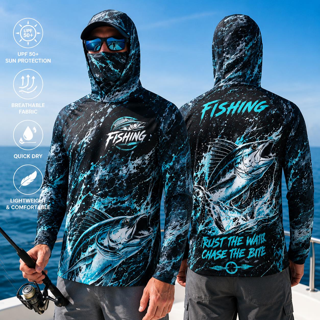 Outdoor Sun Protective Long Sl - Fishing Mask Sun Protection ulasan dan harga