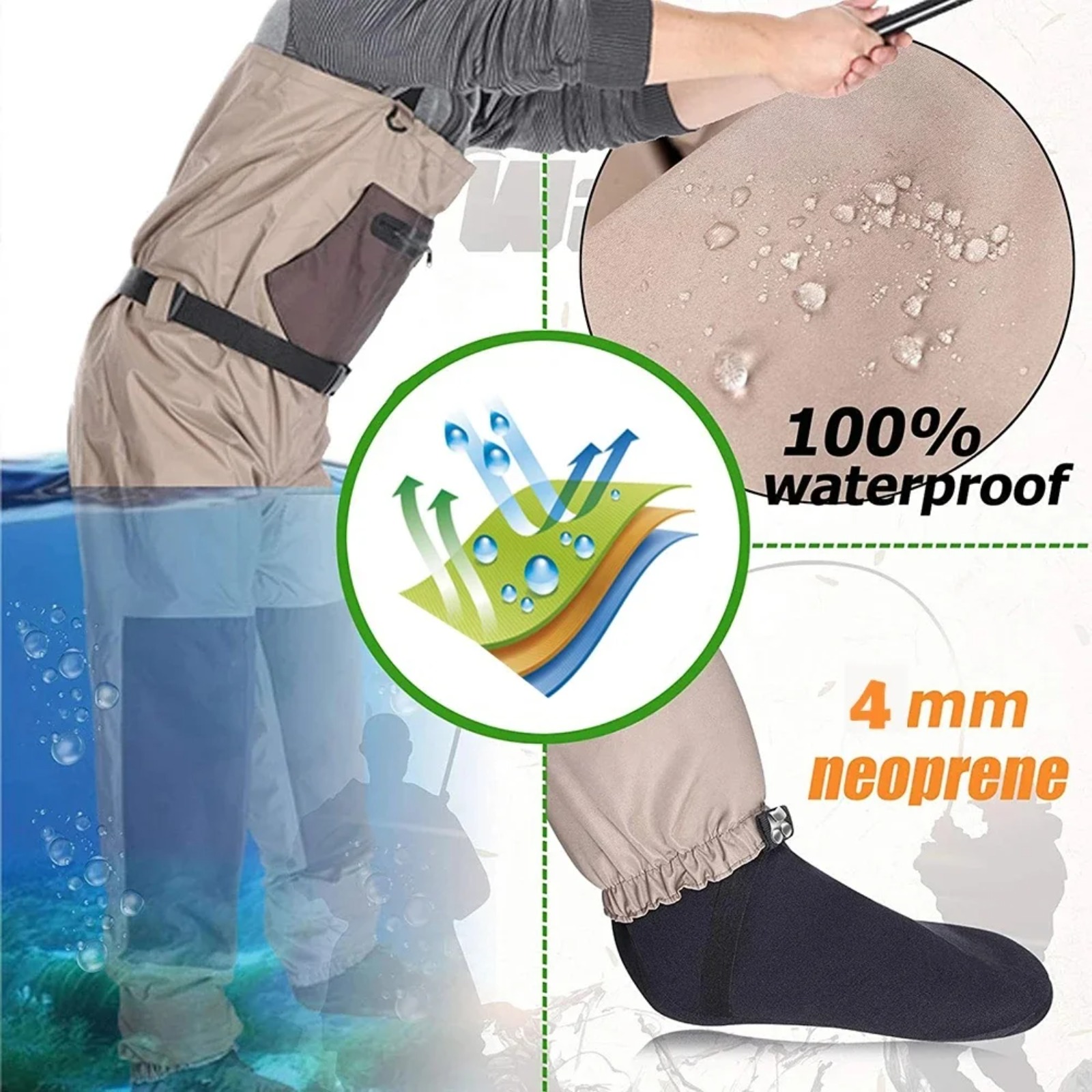 Goture Men Women Breathable Ch - Fishing Waders ulasan dan harga